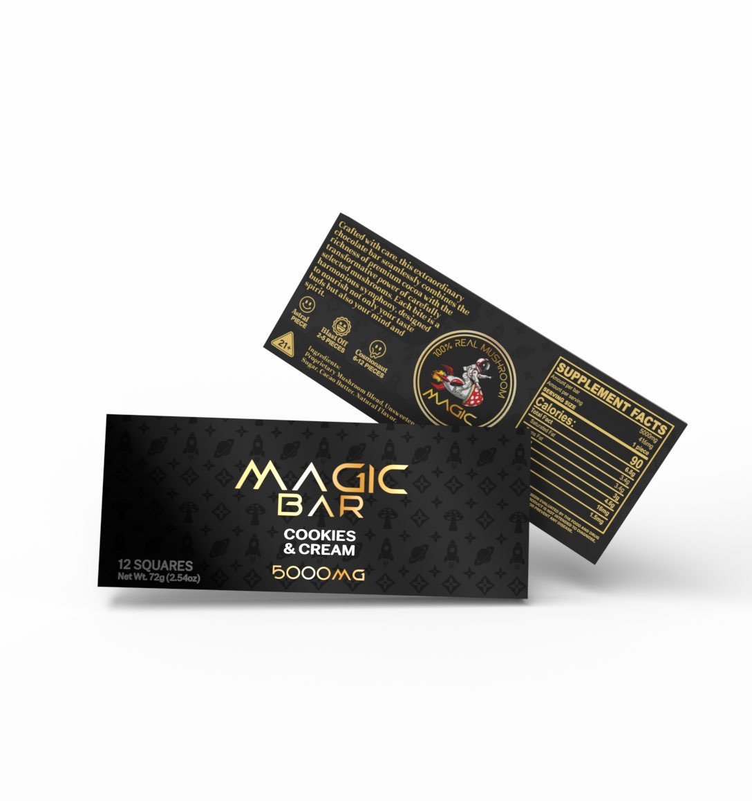 Magic Bars Cookies and Cream Shroom Chocolate